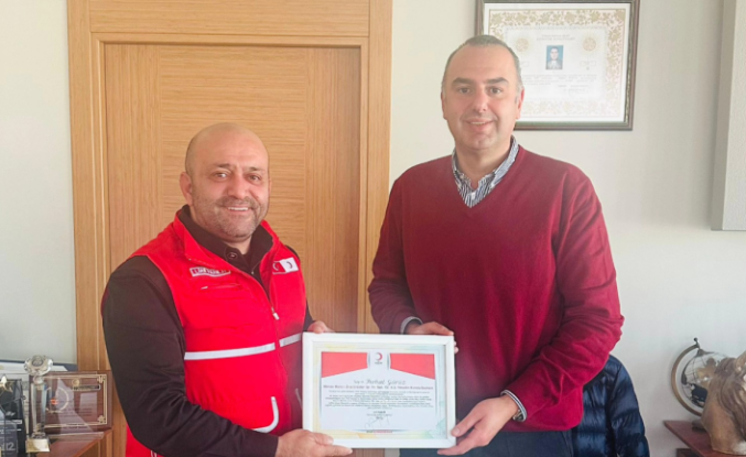 Türk Kızılay Mersin Heyetinden MENAS Yönetim Kurulu Başkanı Ferhat Gürüz’e Ziyaret