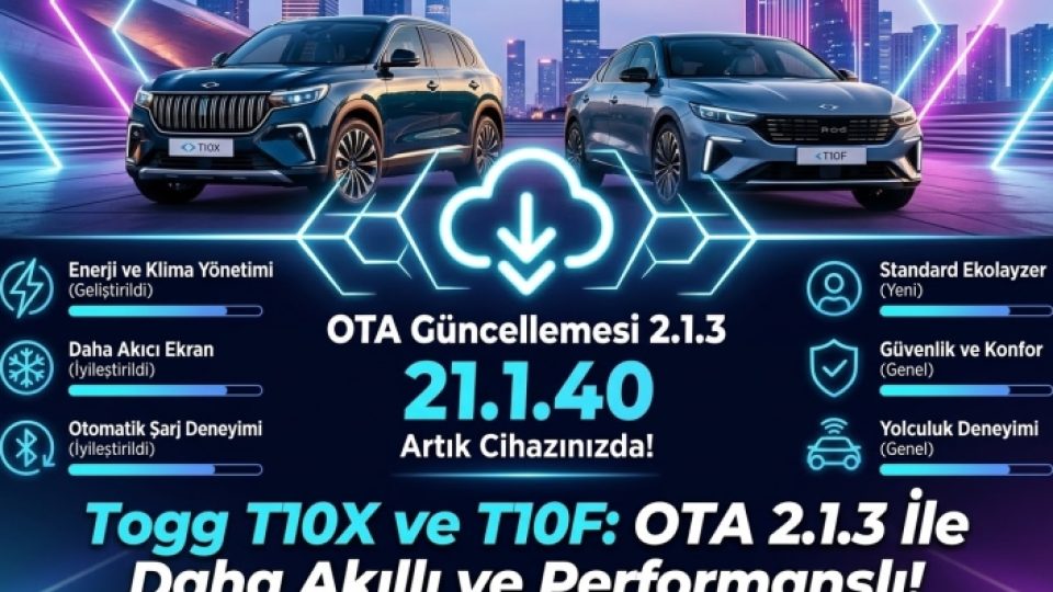 Togg OTA 2.1.3 Güncellemesi Yayınlandı: T10X ve T10F’e Yeni Özellikler!